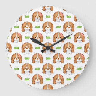 Relógio de Parede de Cachorro Beagle em Aquarela F