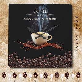 Relógio de Parede de Café Abraço Líquido para os S