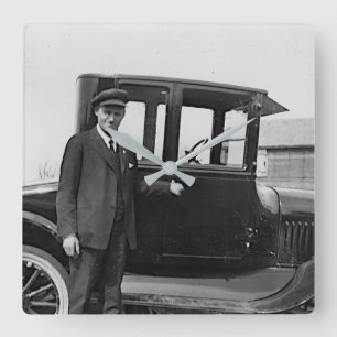 Relógio de Parede de Carro Antigo Foto Real
