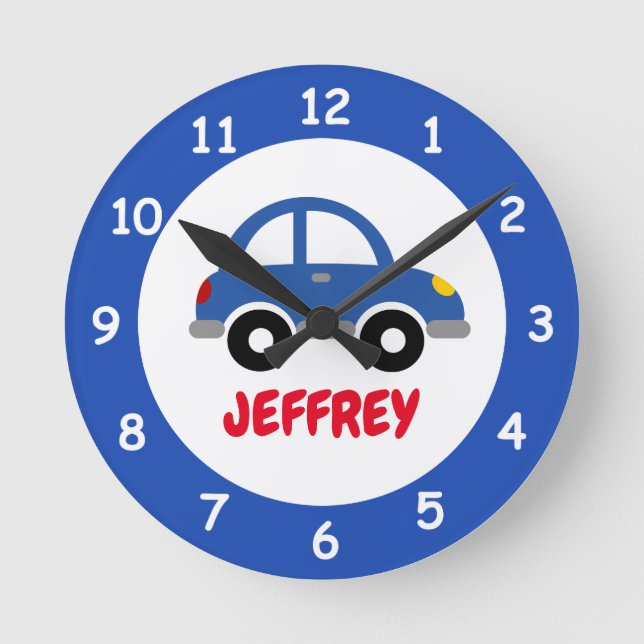 Relógio de parede de carro de brinquedo personaliz (Frente)