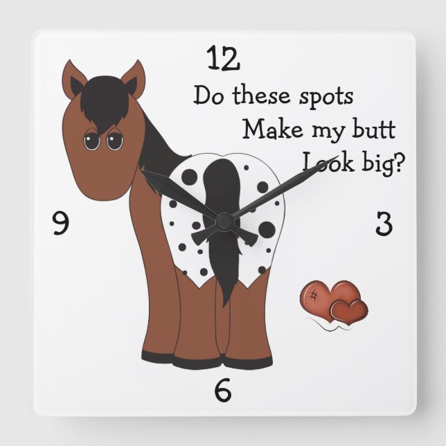 Relógio de Parede de Cavalo de Appy Grande Bumbum (Frente)