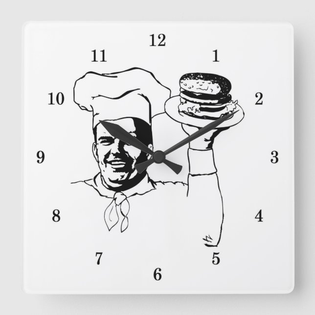 Relógio de Parede de Chef Legal (Frente)