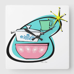 Relógio de Parede de Design de Cookware Atômica