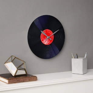 Relógio de Parede de Disco de Vinil Retro LP