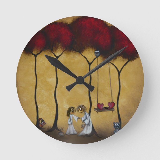 Relógio de Parede de Dois Corações (Frente)