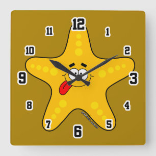 Relógio de Parede de Estrela do Mar Fofa