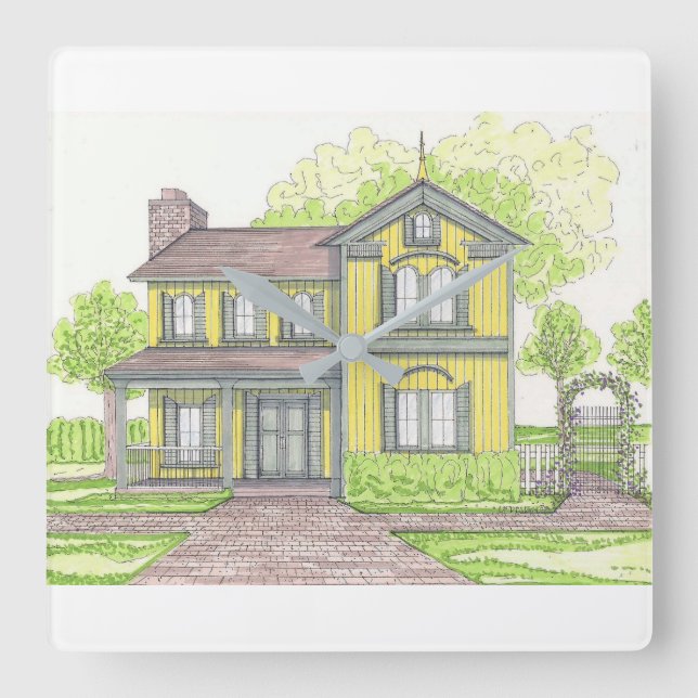 Relógio de Parede de Farmação Amarelo (Frente)