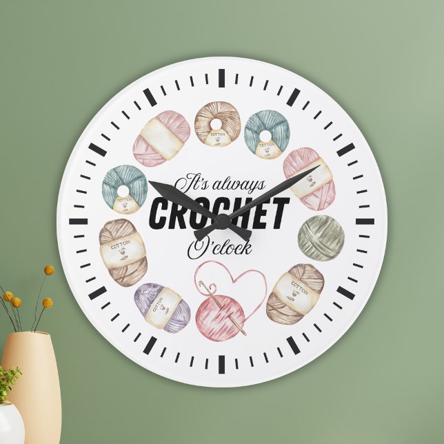 Relógio de Parede de Fio de Crochê Fofo | Ideia de (Criador carregado)