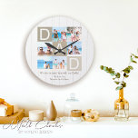 Relógio de Parede de Fotografias com Dia de os pai<br><div class="desc">Dê ao Pai o dom das memórias do eterno com o nosso atraente Dia de os pais Russo Foto Wall Clock! Este relógio de parede único combina uma estética rústica encantadora com um toque profundamente pessoal, fazer um Dia de os pais inesquecível que ele apreciará por anos. Este relógio cativante...</div>