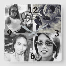 Relógio de Parede de Fotografias Personalizado