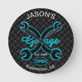 Relógio de Parede de Garagem Diária com S-Wrenches