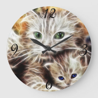 Relógio de Parede de Gatinhos Fractais