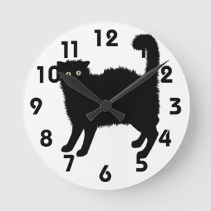 Relógio de Parede de Gato Assustador