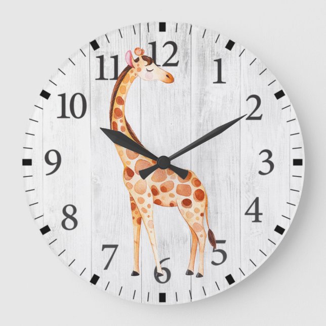 Relógio de Parede de Girafa Fofa (Frente)