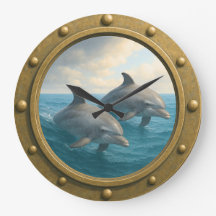 Relógio de Parede de Golfinhos
