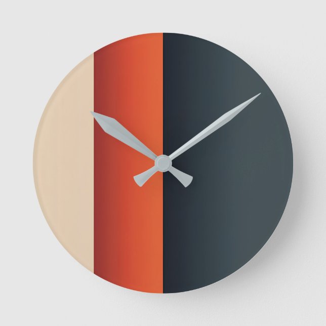 Relógio de Parede de Grelhas Verticais Minimalista (Frente)