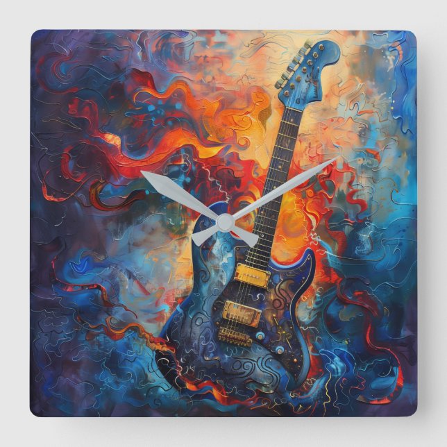 Relógio de Parede de Guitarra Elétrica (Frente)