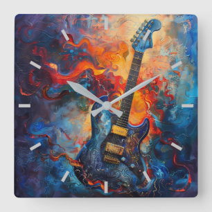 Relógio de Parede de Guitarra Elétrica