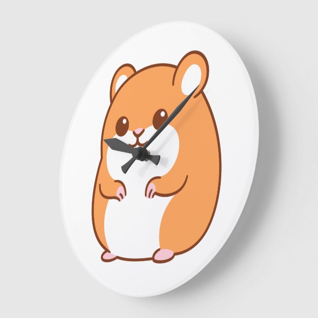 Relógio de Parede de Hamster Feliz (Ângulo)