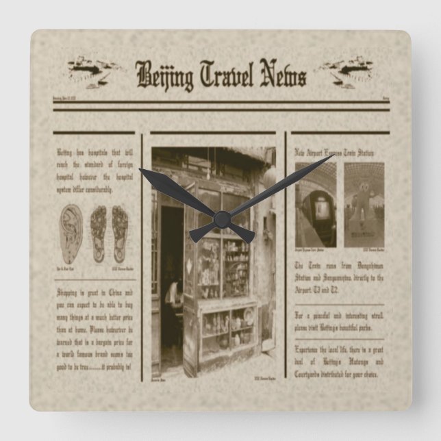 Relógio de Parede de Jornais (Frente)