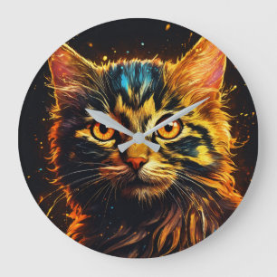Relógio de Parede de Kitten Adorável para ventilad