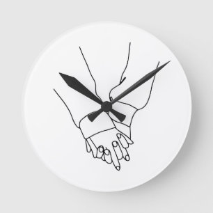 Relógio de Parede de Linha Artística Minimalista c