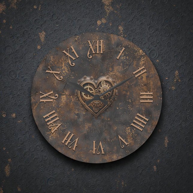 Relógio de Parede de Metal Rústico Steampunk (Criador carregado)