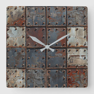 Relógio de Parede de Metal Rusty