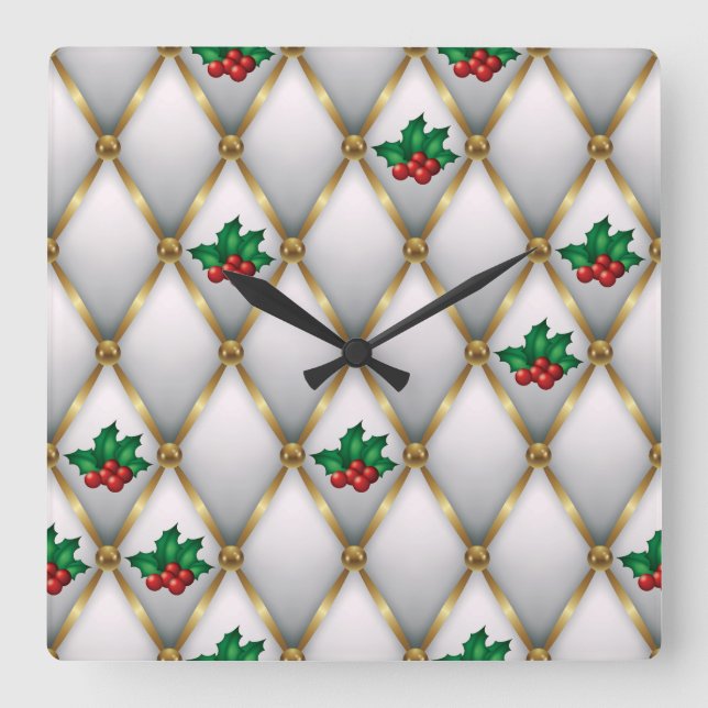 Relógio de Parede de Natal Elegante – Tempo de Inv (Frente)