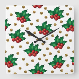 Relógio de Parede de Natal Elegante – Tempo de Inv