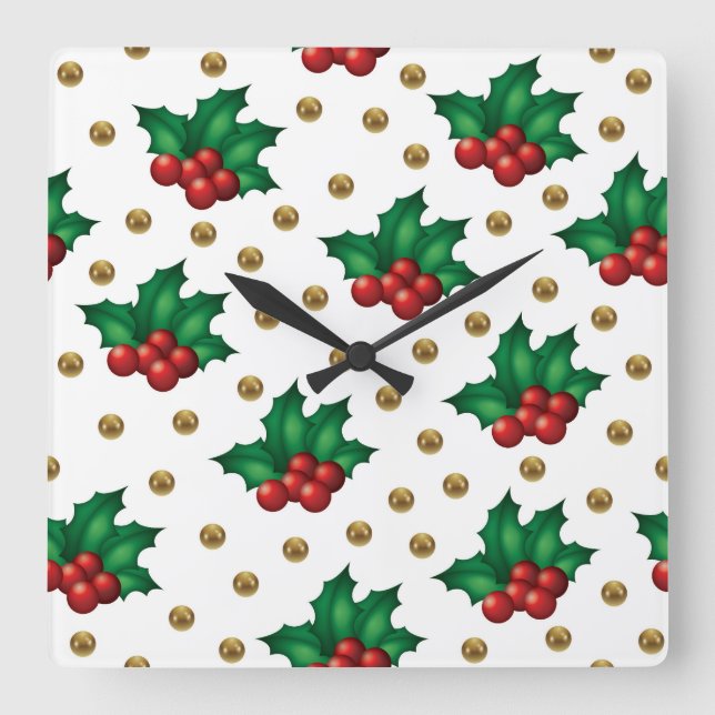 Relógio de Parede de Natal Elegante – Tempo de Inv (Frente)