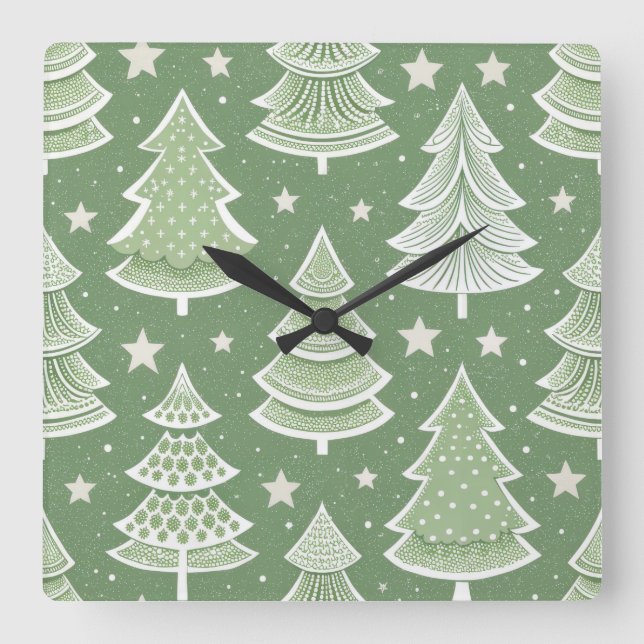 Relógio de Parede de Natal Elegante – Tempo de Inv (Frente)