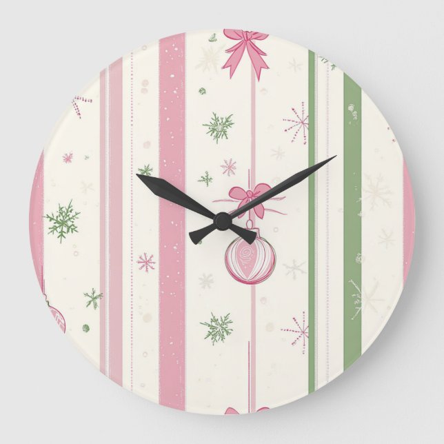 Relógio de Parede de Natal Elegante – Tempo de Inv (Frente)