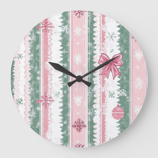 Relógio de Parede de Natal Elegante – Tempo de Inv (Frente)