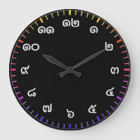 Relógio de Parede de Números Tailandeses Personali