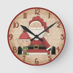 Relógio de Parede de Papai Noel de Feriado Persona