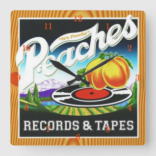 Relógio de Parede de Peaches Records & Tapes
