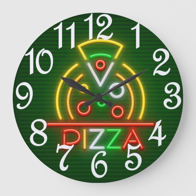 Relógio de Parede de Pizza (Frente)