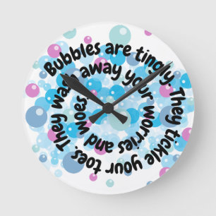 Relógio De Parede De Poem De Bubble Para Banheiro 