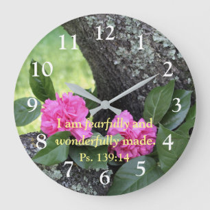 Relógio de Parede de Psalmos Rosa