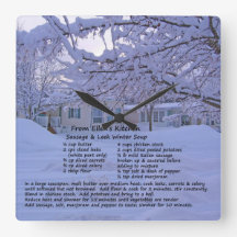 Relógio de Parede de Receita da Cozinha Ellen