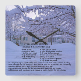 Relógio de Parede de Receita da Cozinha Ellen