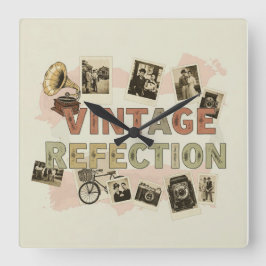 Relógio de Parede de Reflexão Vintage