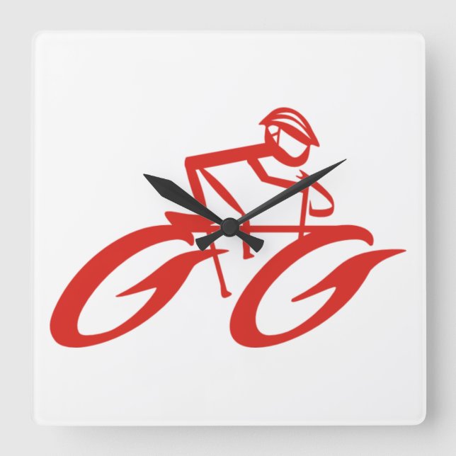 Relógio de Parede de Rodas Quentes Vermelhas (Frente)