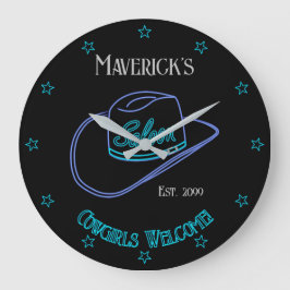 Relógio De Parede De Saloon Do Retro Cowboy Lg.