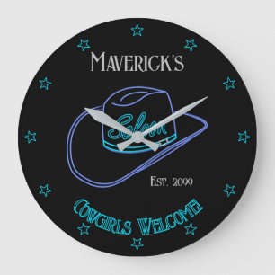 Relógio De Parede De Saloon Do Retro Cowboy Lg.