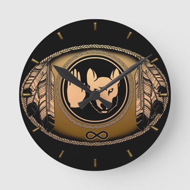 Relógio de Parede de Sinalizador de Primeira Nação (Frente)