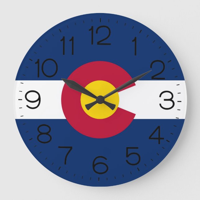 Relógio de Parede de Sinalizador do Estado do Colo (Frente)