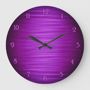Relógio de parede de sombreado roxo elegante