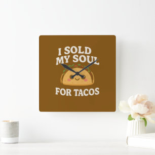 Relógio de Parede de Tacos Engraçado – Vendi Minha